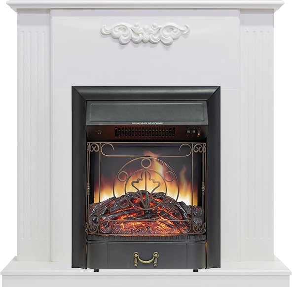 Каминокомплект Capri - Белое дерево делюкс с очагом Majestic FX Black в Сыктывкаре