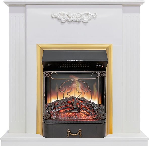 Каминокомплект Capri - Белое дерево делюкс с очагом Majestic FX Brass в Сыктывкаре