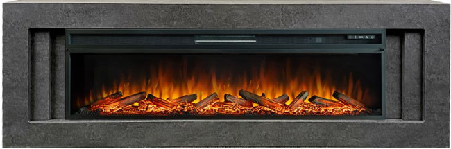 Каминокомплект Line 60 Dark Grey (Разборный) - Темный серый с очагом Vision 60 LOG LED в Сыктывкаре