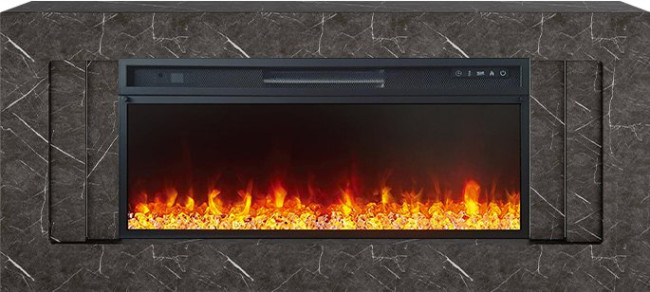 Каминокомплект Line 42 SFT Stone Touch - Серый мрамор с очагом Vision 42 LED в Сыктывкаре