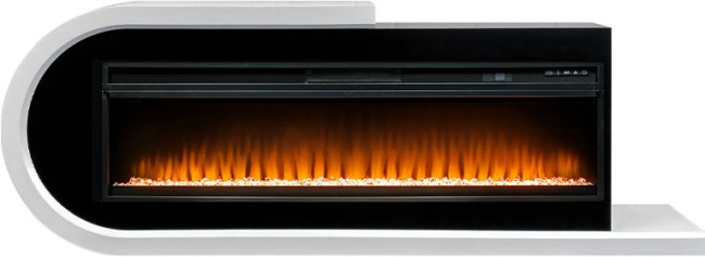 Каминокомплект Basel 60 L - Белый с черным с очагом Vision 60 LED в Сыктывкаре