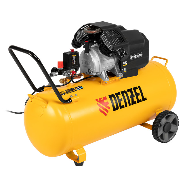 Компрессор воздушный DKV2200/100, Х-PRO 2.2 кВт, 400 л/мин, 100л Denzel в Сыктывкаре