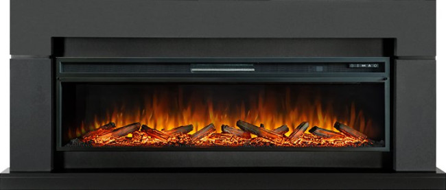 Каминокомплект Lindos Graphite Grey (линейный) с очагом Vision 60 LOG LED в Сыктывкаре