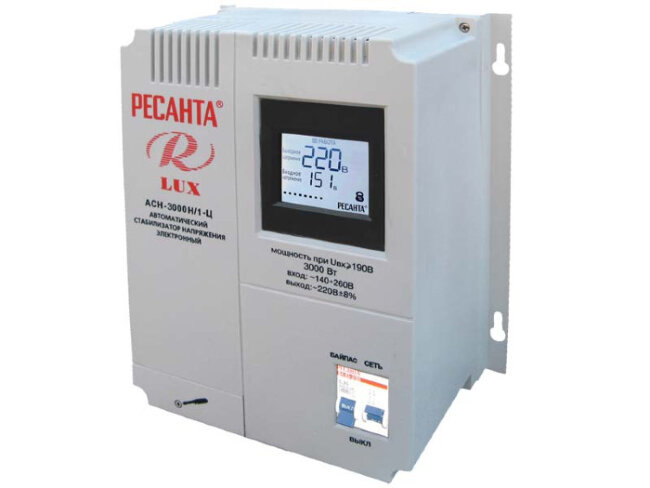 Стабилизатор напряжения серии LUX РЕСАНТА АСН-3000Н/1-Ц в Сыктывкаре