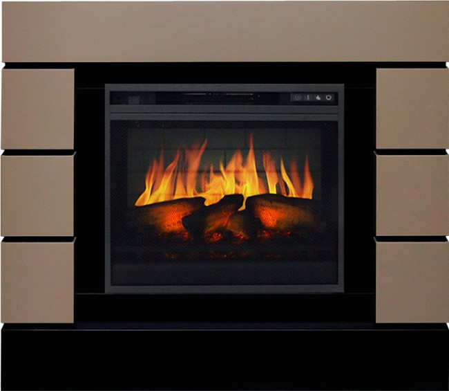 Каминокомплект Lindos - Beige Grey с очагом Vision 23 EF LED 3D FX в Сыктывкаре