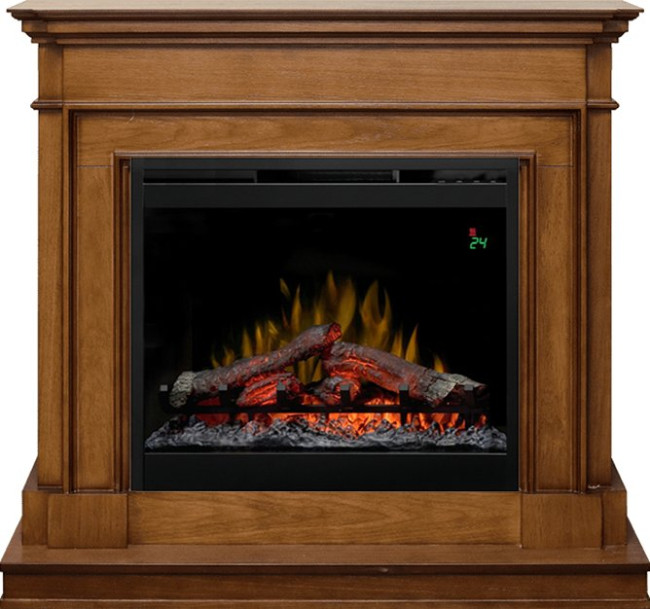 Каминокомплект Newport - Орех с очагом Symphony 26'' DF2624L-INT в Сыктывкаре