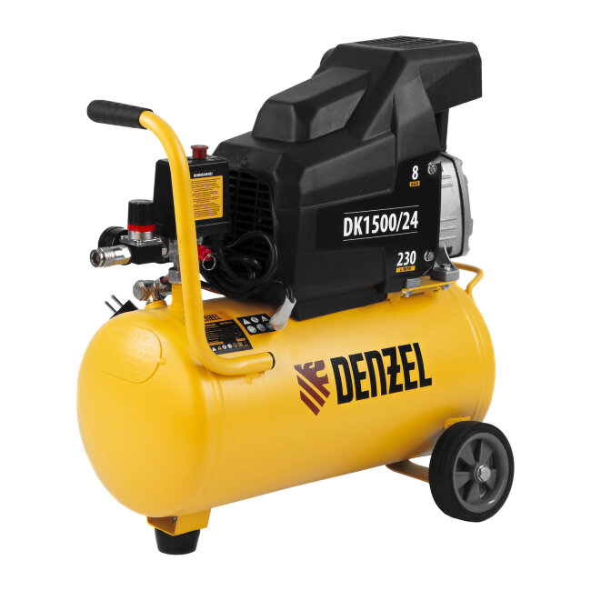 Компрессор воздушный DK1500/24, Х-PRO 1.5 кВт, 230 л/мин, 24 л Denzel в Сыктывкаре