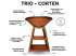 Уличный гриль Coeo TRIO 98 - CORTEN (Высота 110) в Сыктывкаре