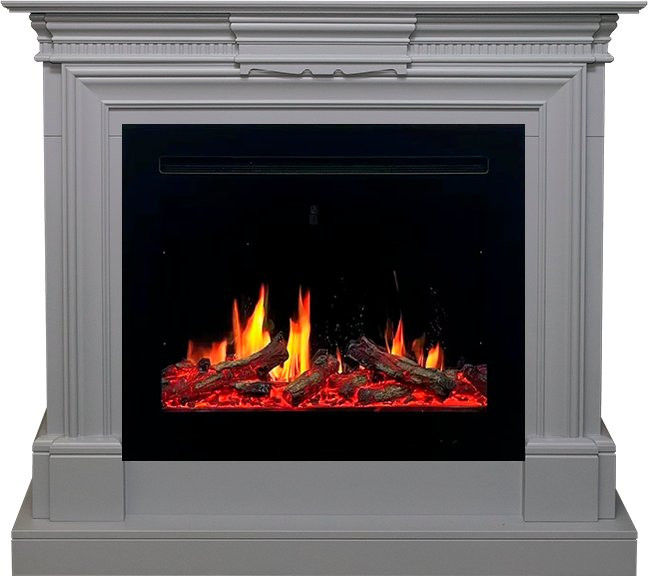 Каминокомплект Chelsea - Grey с очагом 5D V-ART 25 в Сыктывкаре