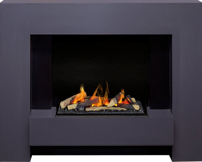 Каминокомплект Tokyo - Graphite Grey с очагом Cassette 600 LNH-INT (с дровами) в Сыктывкаре