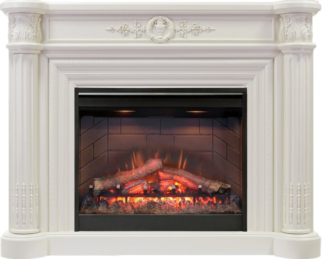 Каминокомплект Manor - Белый дуб с очагом Symphony 26'' DF2608-INT в Сыктывкаре