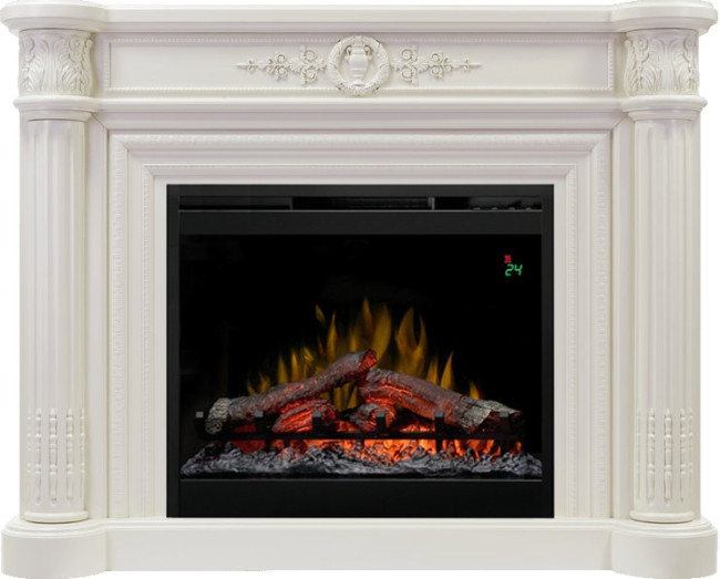 Каминокомплект Manor - Белый дуб с очагом Symphony 26'' DF2624L-INT в Сыктывкаре