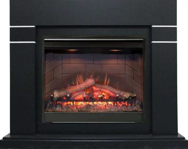 Каминокомплект Lindos - Черный (Высота 985мм) с очагом Symphony 26'' DF2608-INT в Сыктывкаре