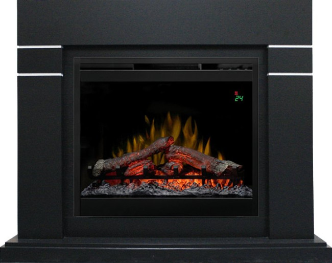 Каминокомплект Lindos - Черный (Высота 985мм) с очагом Symphony 26'' DF2624L-INT в Сыктывкаре