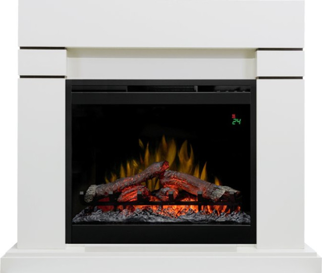 Каминокомплект Lindos - Алебастр (Высота 985мм) с очагом Symphony 26'' DF2624L-INT в Сыктывкаре