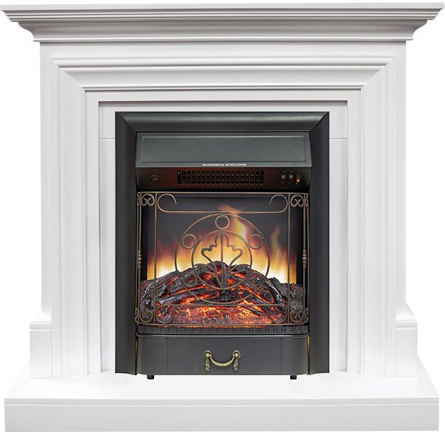 Каминокомплект Bradford - Белый с очагом Majestic FX Black в Сыктывкаре