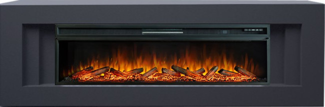 Каминокомплект Line 60 SFT (Разборный) - Серый графит с очагом Vision 60 LOG LED в Сыктывкаре