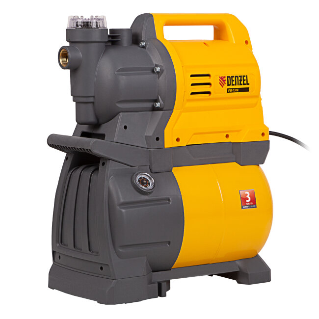Насосная станция PSХ1300, Х-Pro, 1300 Вт, 4500 л/ч, ресивер 24 л, подъем 48 м Denzel в Сыктывкаре