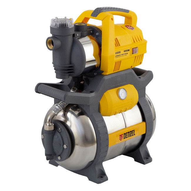 Насосная станция PSХ950X, Х-Pro, 950 Вт, 3300 л/ч, ресивер 24 л, подъем 38 м, нержавейка Denzel в Сыктывкаре