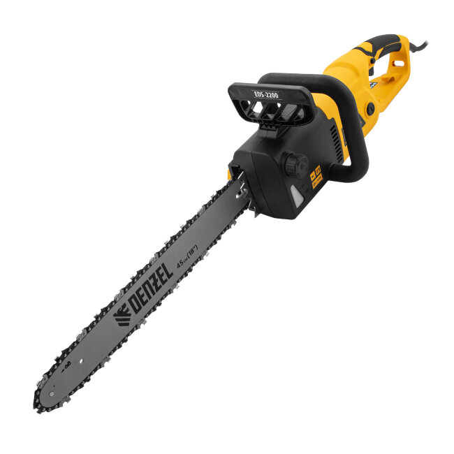 Пила цепная электрическая EDS-2200, 2.2 кВт,продольная, шина 45 см, шаг 3/8, паз 1.3 мм, 62 звена Denzel в Сыктывкаре