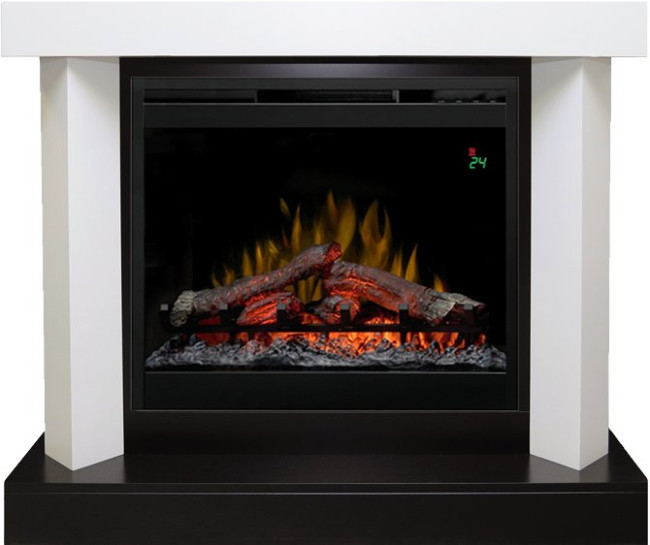 Каминокомплект Vancouver - Фактурный белый с очагом Symphony 26'' DF2624L-INT в Сыктывкаре
