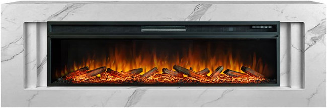 Каминокомплект Line 60 SFT White Marble (Разборный) - Белый мрамор с очагом Vision 60 LOG LED в Сыктывкаре