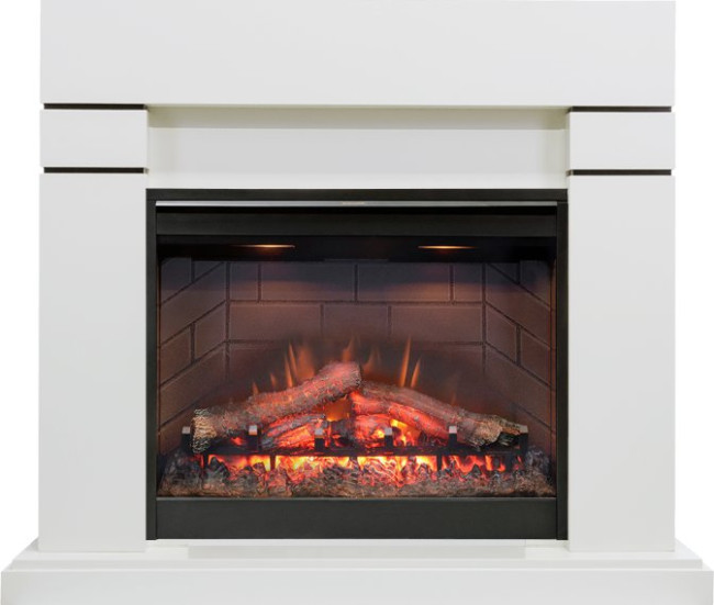 Каминокомплект Lindos - Белый (Высота 985мм) с очагом Symphony 26'' DF2608-INT в Сыктывкаре
