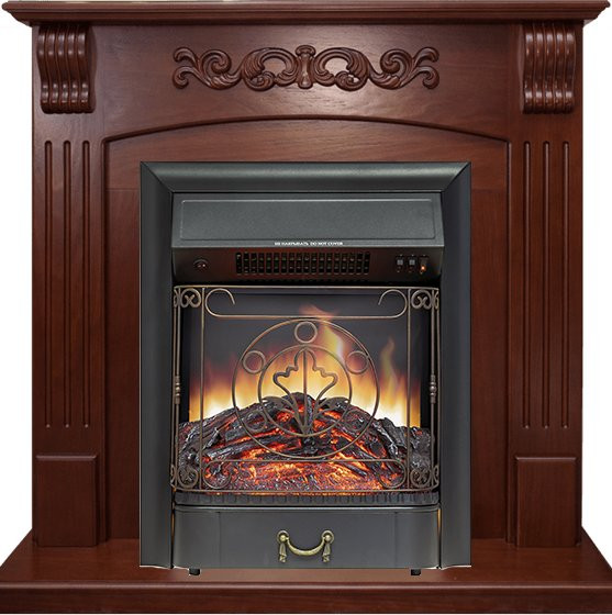 Каминокомплект Sorrento угловой - Орех с очагом Majestic FX Black в Сыктывкаре