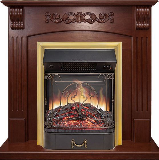 Каминокомплект Sorrento угловой - Орех с очагом Majestic FX M Brass в Сыктывкаре