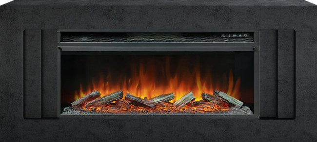 Каминокомплект Line 42 Dark Grey (Разборный) - Темный серый с очагом Vision 42 LOG LED в Сыктывкаре