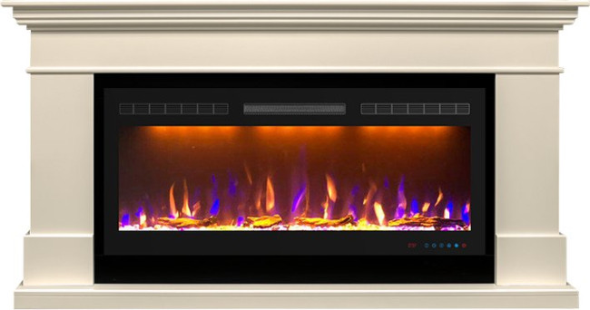 Каминокомплект California  - Слоновая кость (Высота 860) с очагом Crystal 40 RF в Сыктывкаре