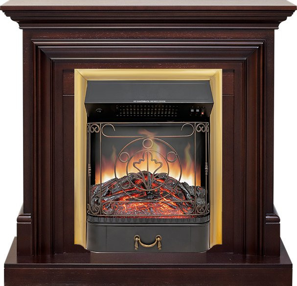 Каминокомплект Bradford - Темный дуб с очагом Majestic FX Brass в Сыктывкаре