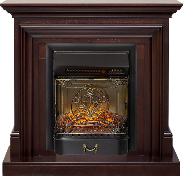 Каминокомплект Bradford - Темный дуб с очагом Majestic FX M Black RC в Сыктывкаре