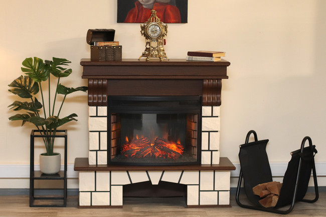 Портал Royal Flame Porto (Разборный) - Орех каньон/Белый камень в Сыктывкаре