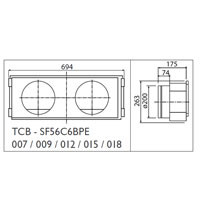 Toshiba Фланец воздушный стандартный (TCB-SF56C6BPE) в Сыктывкаре