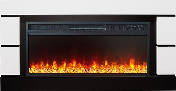 Каминокомплект Modern 42 SFT - Белый с черным с очагом Vision 42 LED в Сыктывкаре