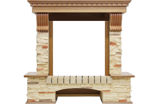 Портал Royal Flame Pierre Luxe - Дуб / Сланец в Сыктывкаре