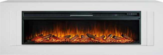 Каминокомплект Line 60 SFT - Белый с очагом Vision 60 LOG LED в Сыктывкаре