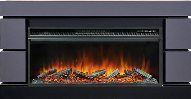 Каминокомплект Modern 42 SFT (Разборный) - Серый графит с очагом Vision 42 LOG LED в Сыктывкаре